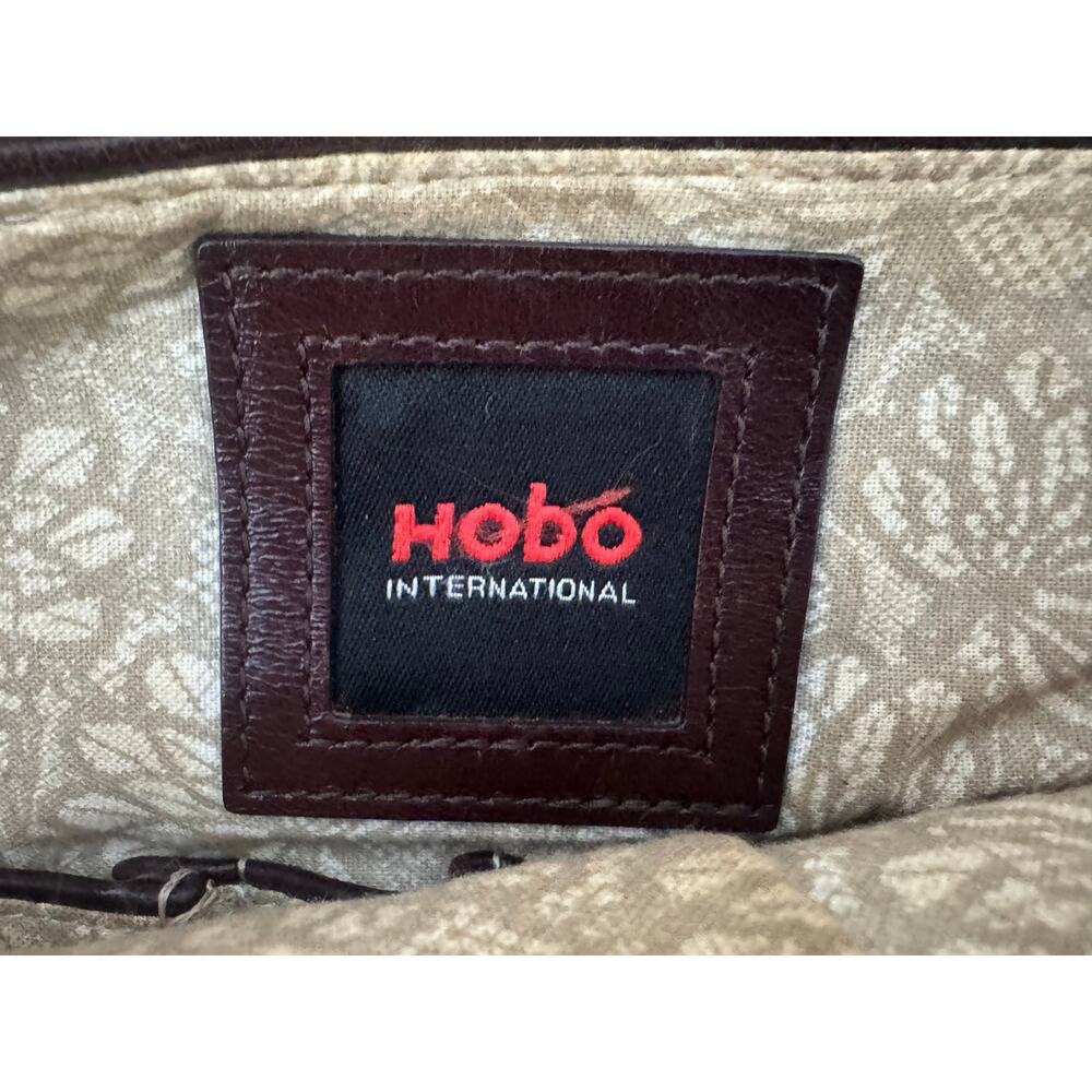 Vintage Y2K Hobo International Chocolate Brown Leather Foldover Clutch - Picture 11 of 12